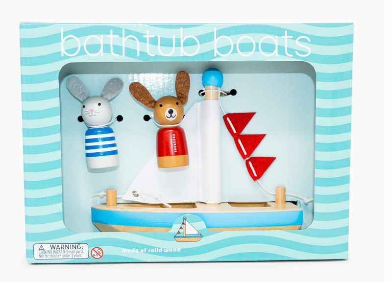 Jack Rabbit Creations Boats & Buddies Bath Toy - Dog & Bunny