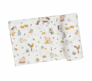 Angel Dear Swaddle Blanket in Farm Babies