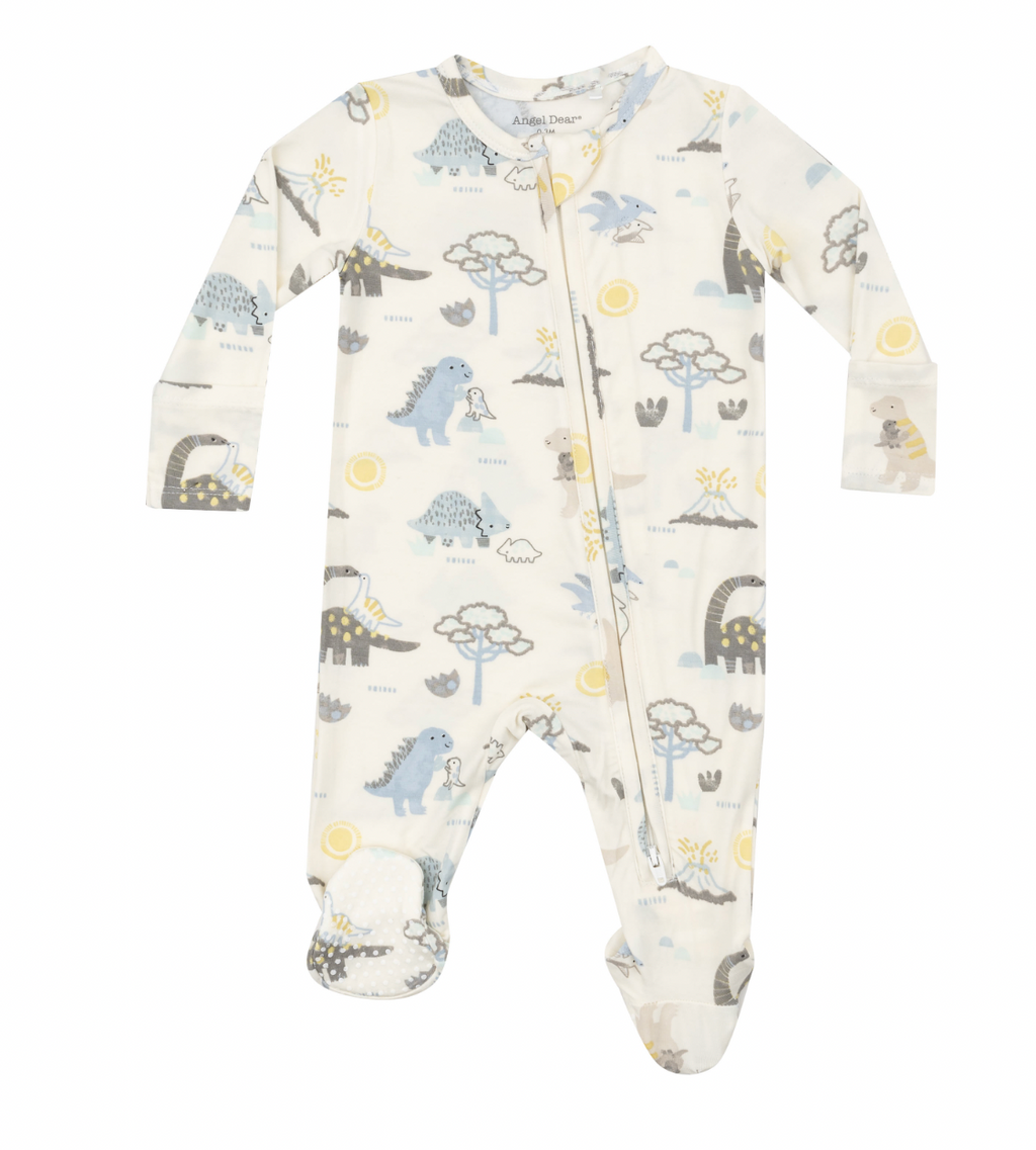 Angel Dear 2 Way Zipper Footie in Baby Love Dinos