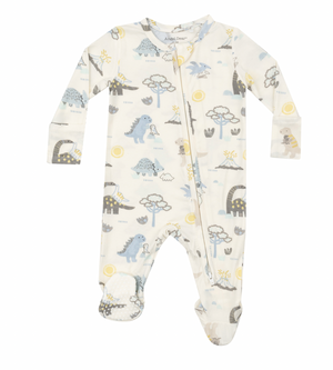 Angel Dear 2 Way Zipper Footie in Baby Love Dinos