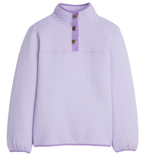 Little English Quilted Pullover in Lavender