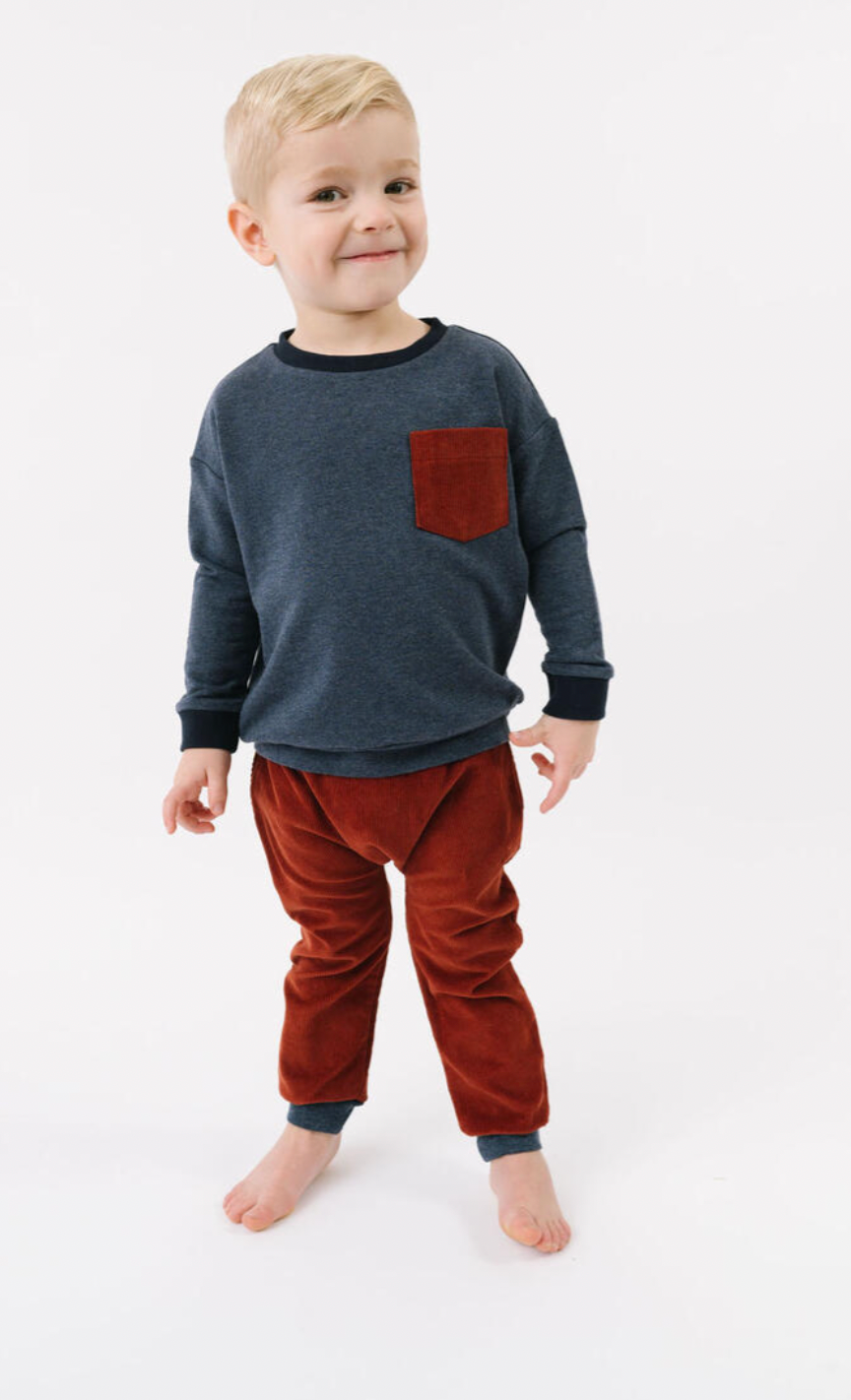 Thimble Bamboo Modern Sweatshirt in Evening Rust