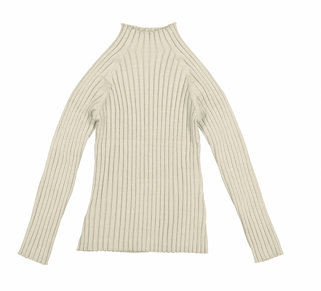 Mayoral Ribbed Mock Neck Sweater in Alpaca