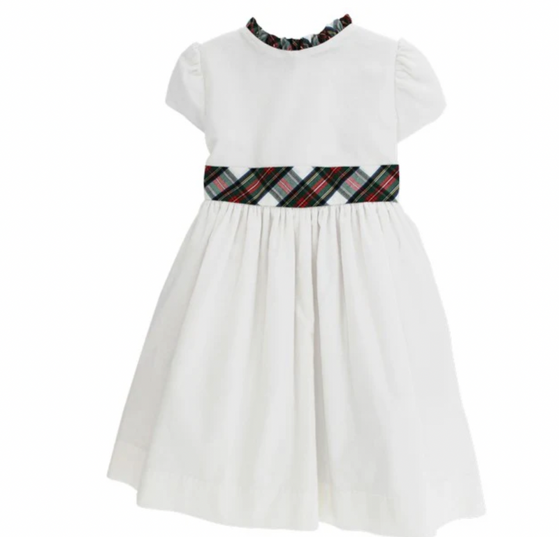 Bailey Boys Evergreen White Corduroy Dress