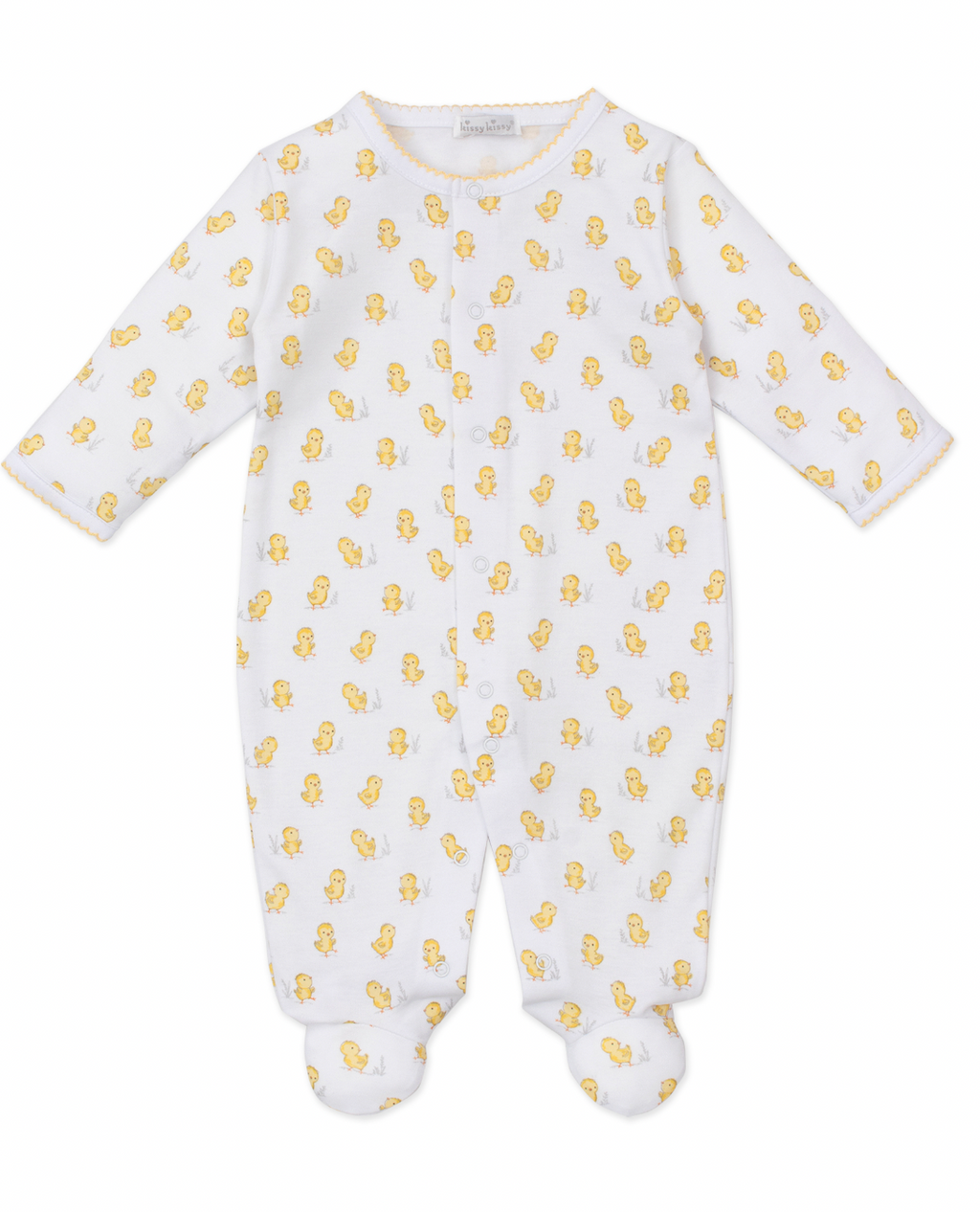 Kissy Kissy Snap Footie in Cheery Chicks Print