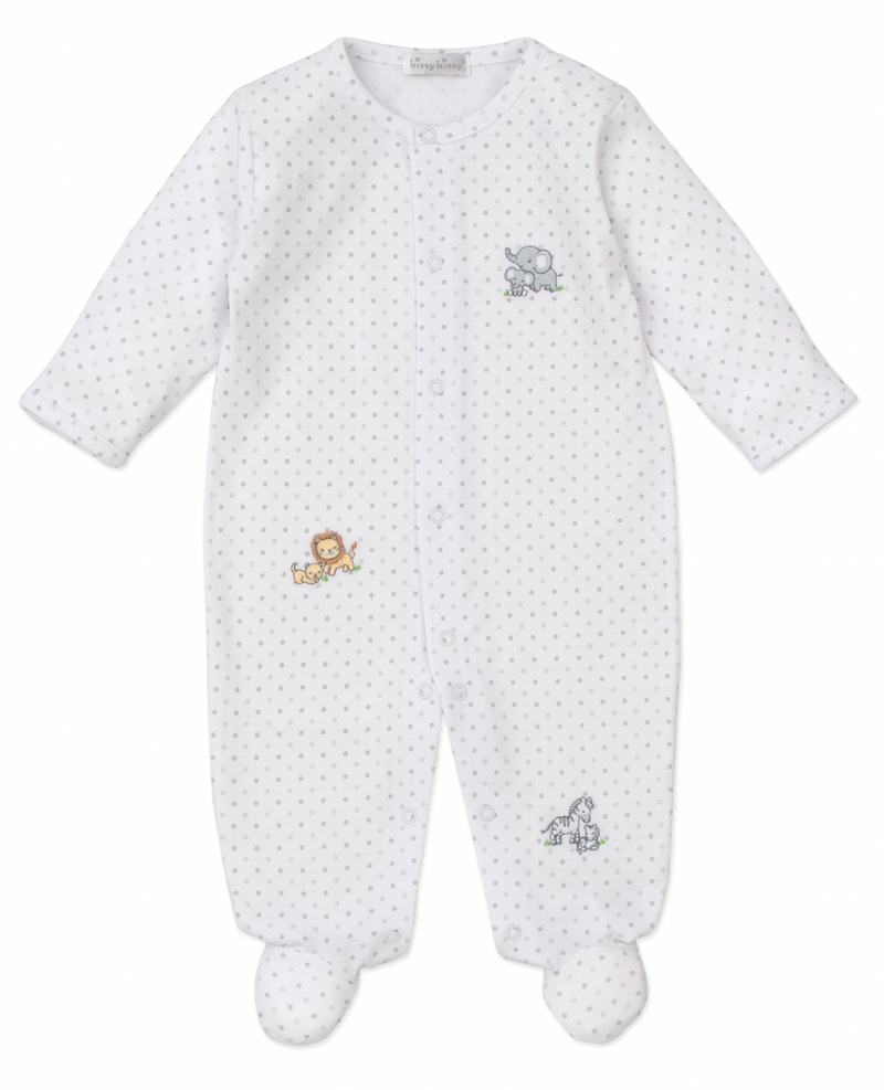 Kissy Kissy Snap Footie in Baby Jungle Playdate