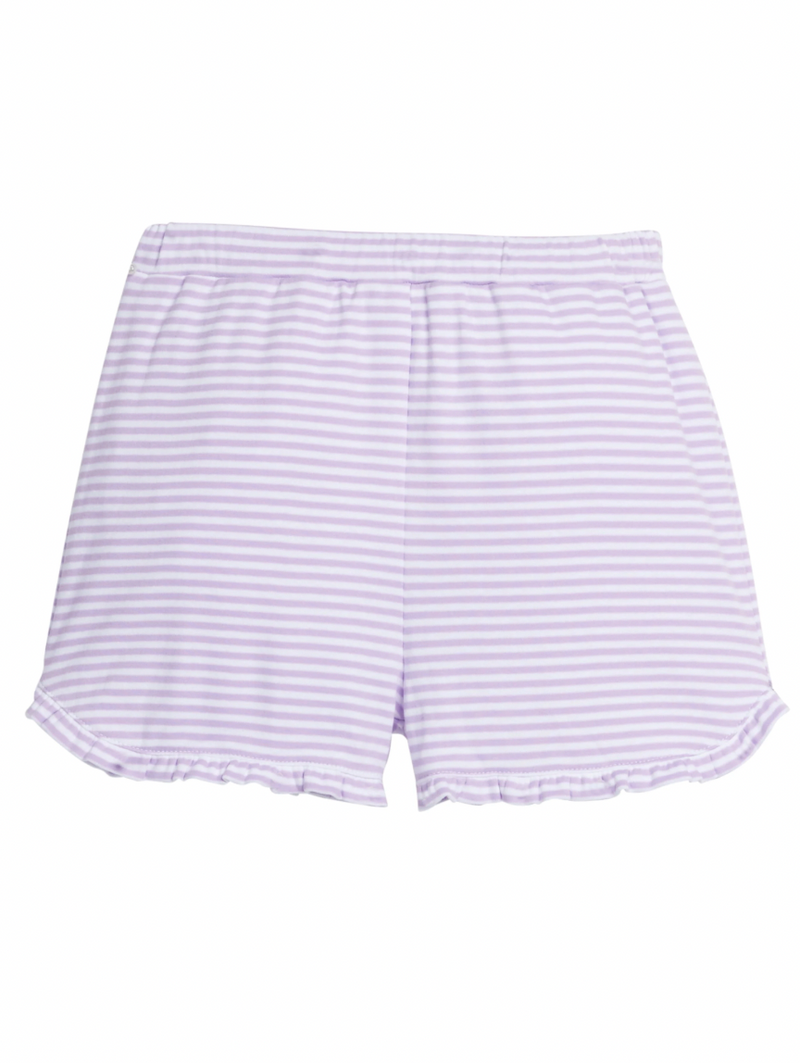 Little English Tulip Short in Lavender Stripe