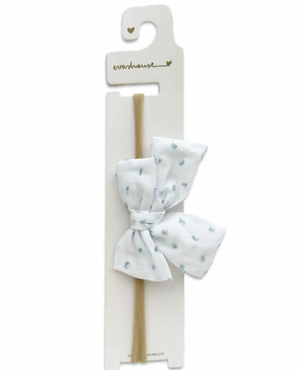 Eva's House Soft Headband with Swiss Dot Bow-Multiple Colors!