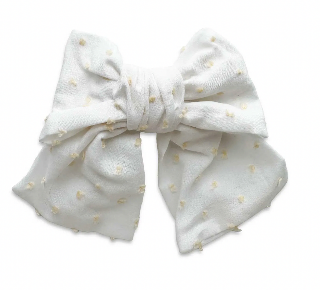 Eva's House Swiss Dot Cotton Sailor Bow-Multiple Colors!