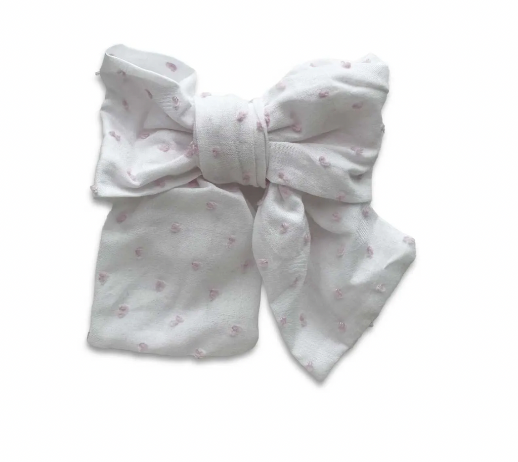 Eva's House Swiss Dot Cotton Sailor Bow-Multiple Colors!