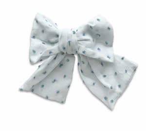 Eva's House Swiss Dot Cotton Sailor Bow-Multiple Colors!