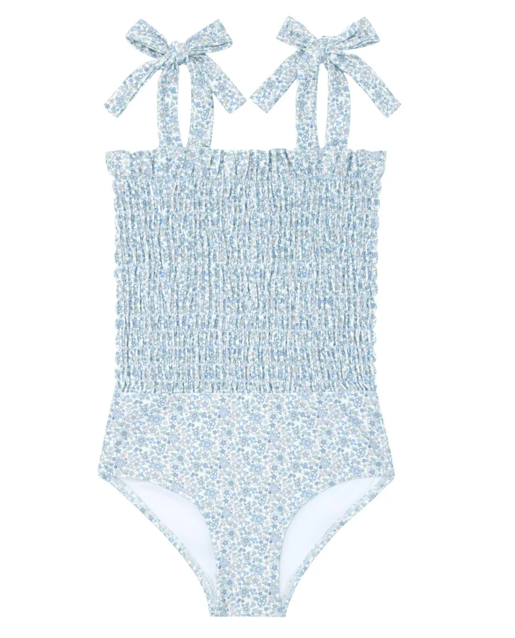Minnow Smocked One Piece in Slate Floral