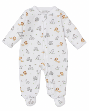 Kissy Kissy Zip Footie in Baby Jungle Playdate