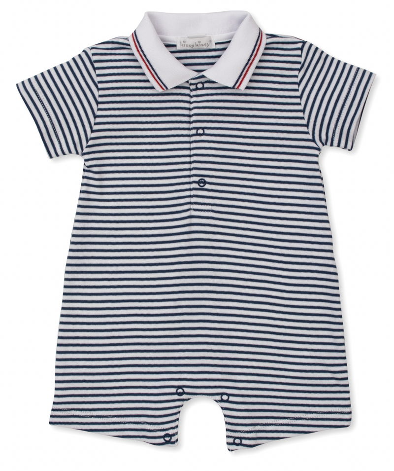 Kissy Kissy Short Playsuit in Bold Stripes & Bright Stars
