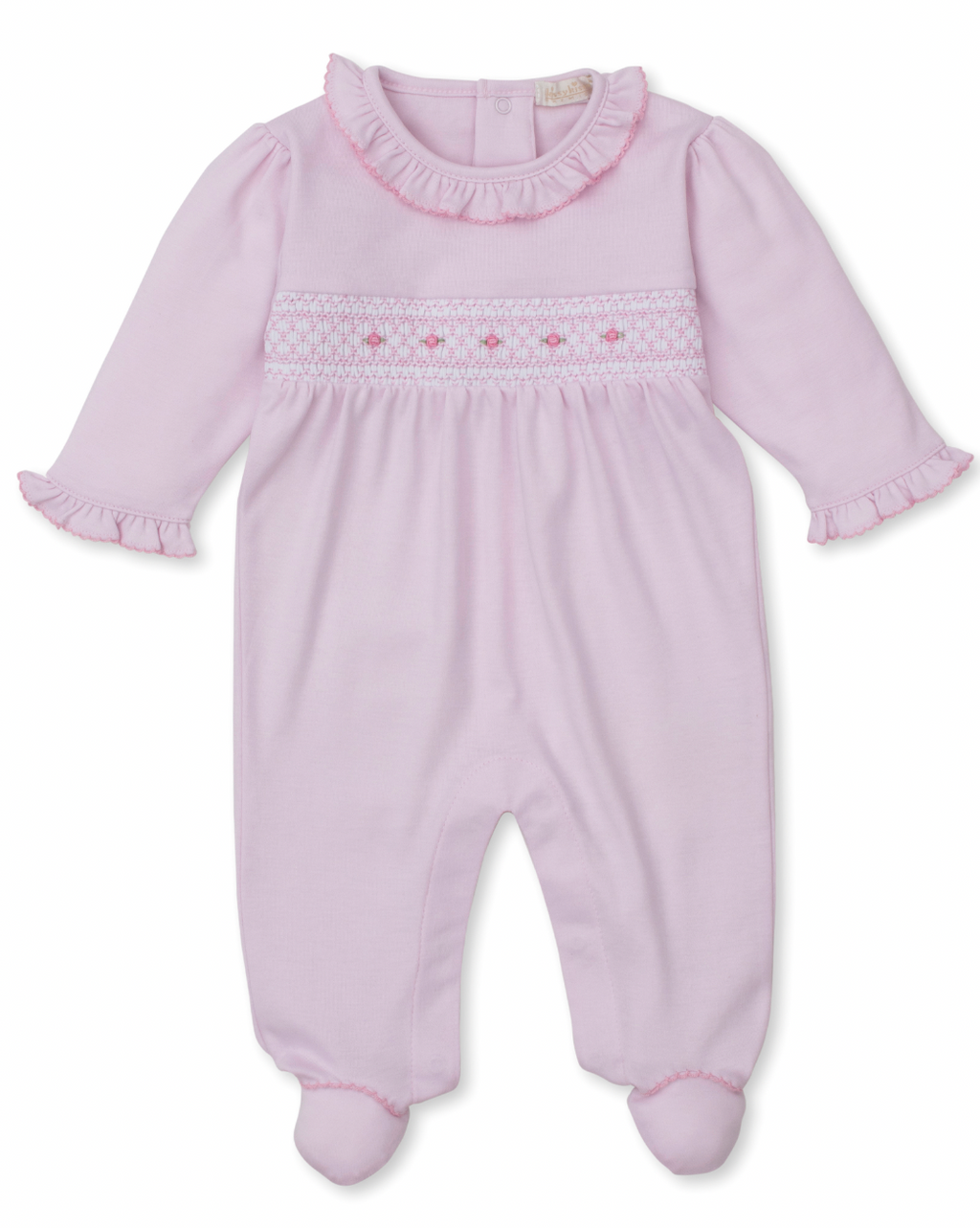 Kissy Kissy CLB Collection Hand Smocked Footie in Pink