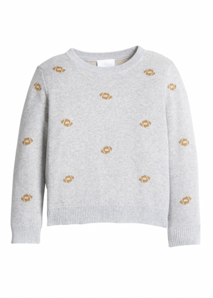 Little English Intarsia Sweater in Multi Footballs