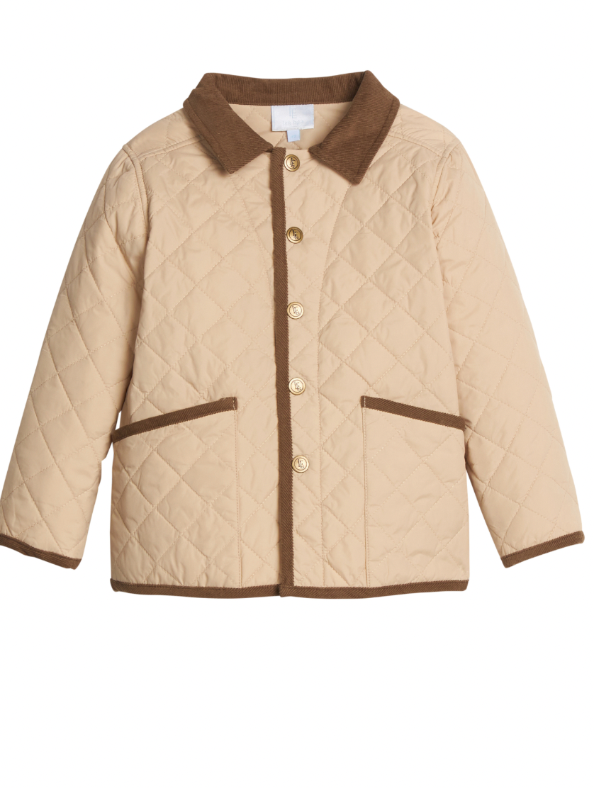Little English Classic Quilted Jacket in Khaki