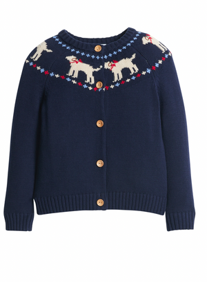 Little English Farisle Cardigan in Lab