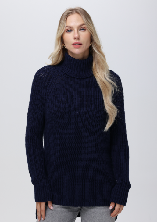 525 America Stella Turtleneck Sweater in Dark Blue