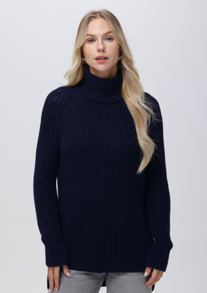 525 America Stella Turtleneck Sweater in Dark Blue