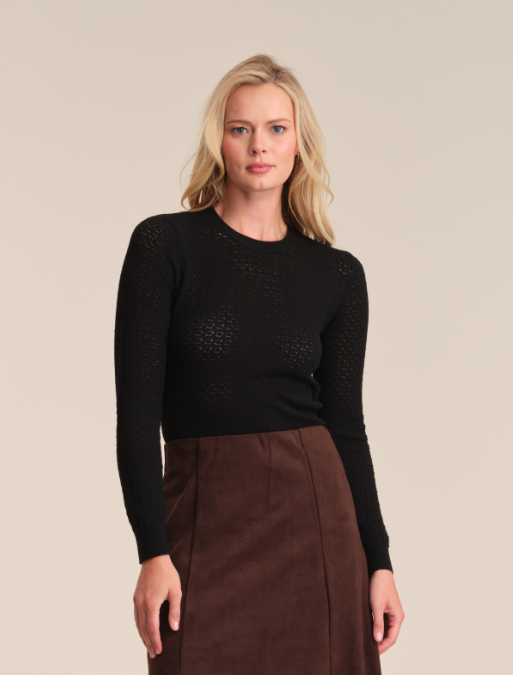 525 America Holly Crew Neck Pullover in Black