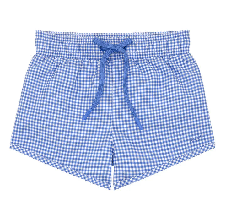 Minnow Boardie in Blue Micro Gingham