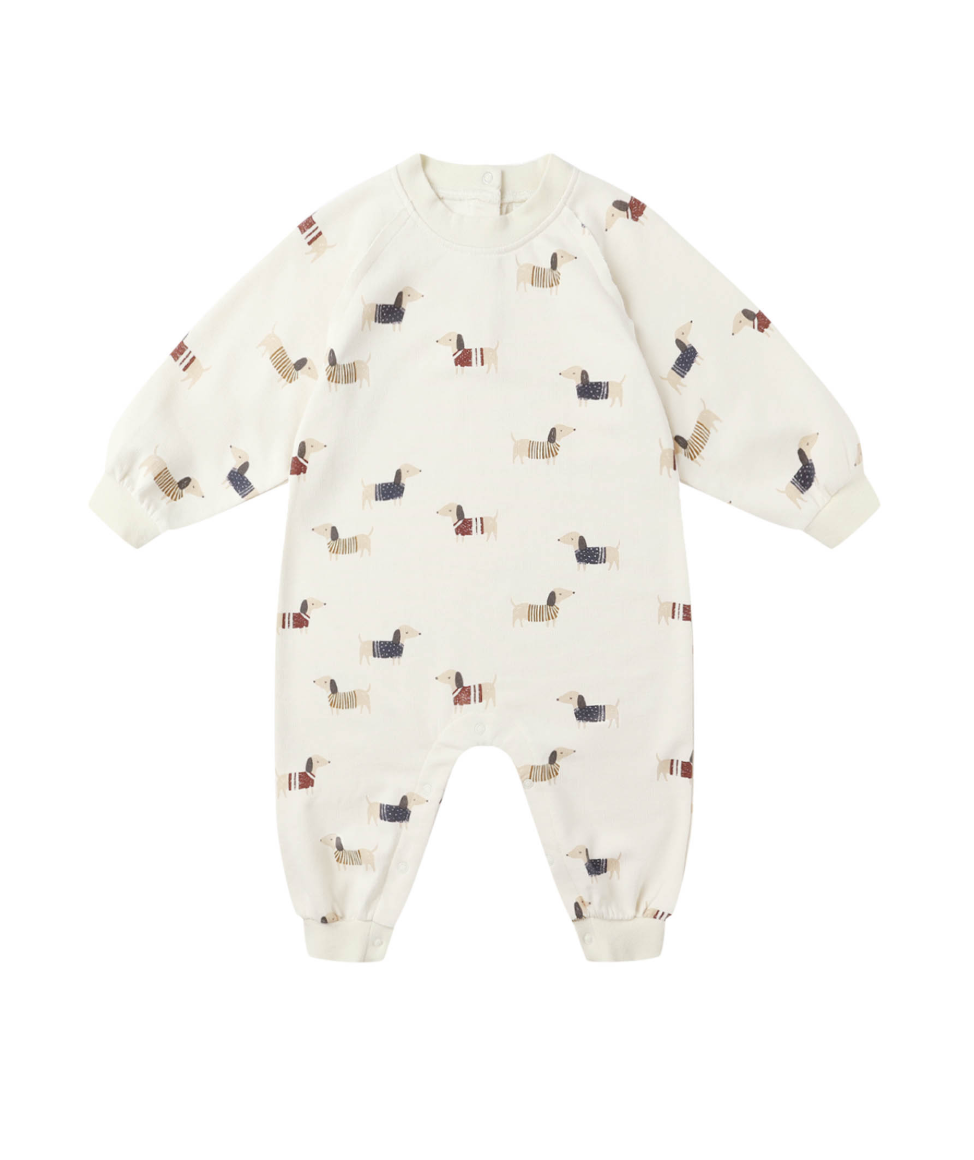 Rylee + Cru Raglan Jumpsuit in Dachshund