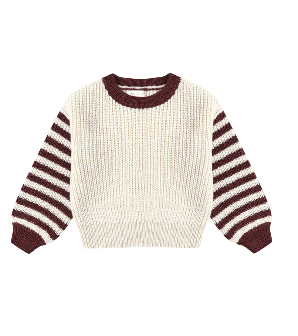 Rylee + Cru Aspen in Burgundy Stripe