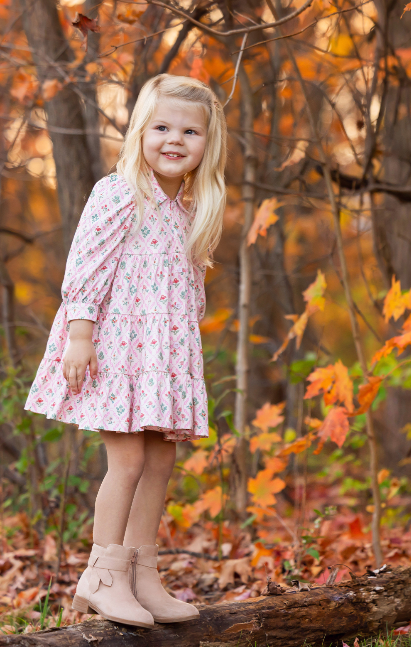 Mabel and Honey Dixie Dress in Pink Floral