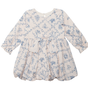 Mabel and Honey Princess Dress in Pale Blue Floral