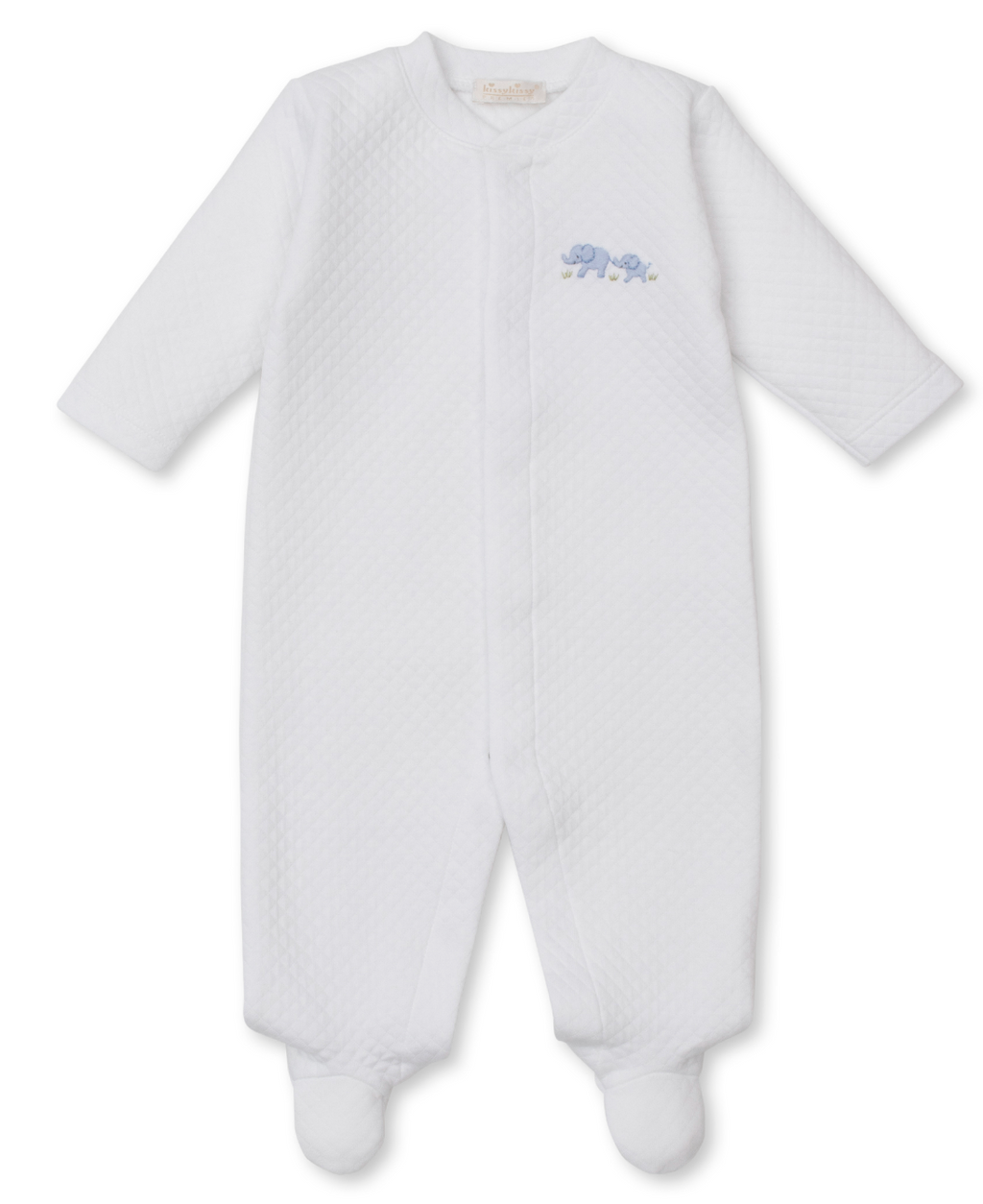 Kissy Kissy Jacquard Footie in Blue Premier Elephant Esprit