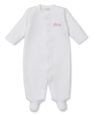 Kissy Kissy Jacquard Footie in Pink Premier Elephant Esprit