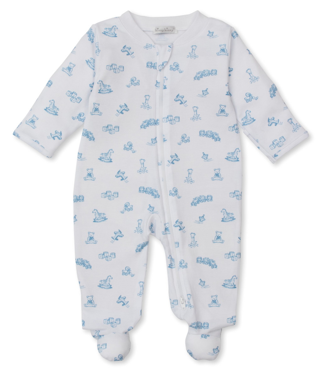 Kissy Kissy Zip Footie in Blue Vintage Toy Treasures