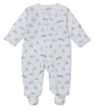 Kissy Kissy Zip Footie in Blue Vintage Toy Treasures