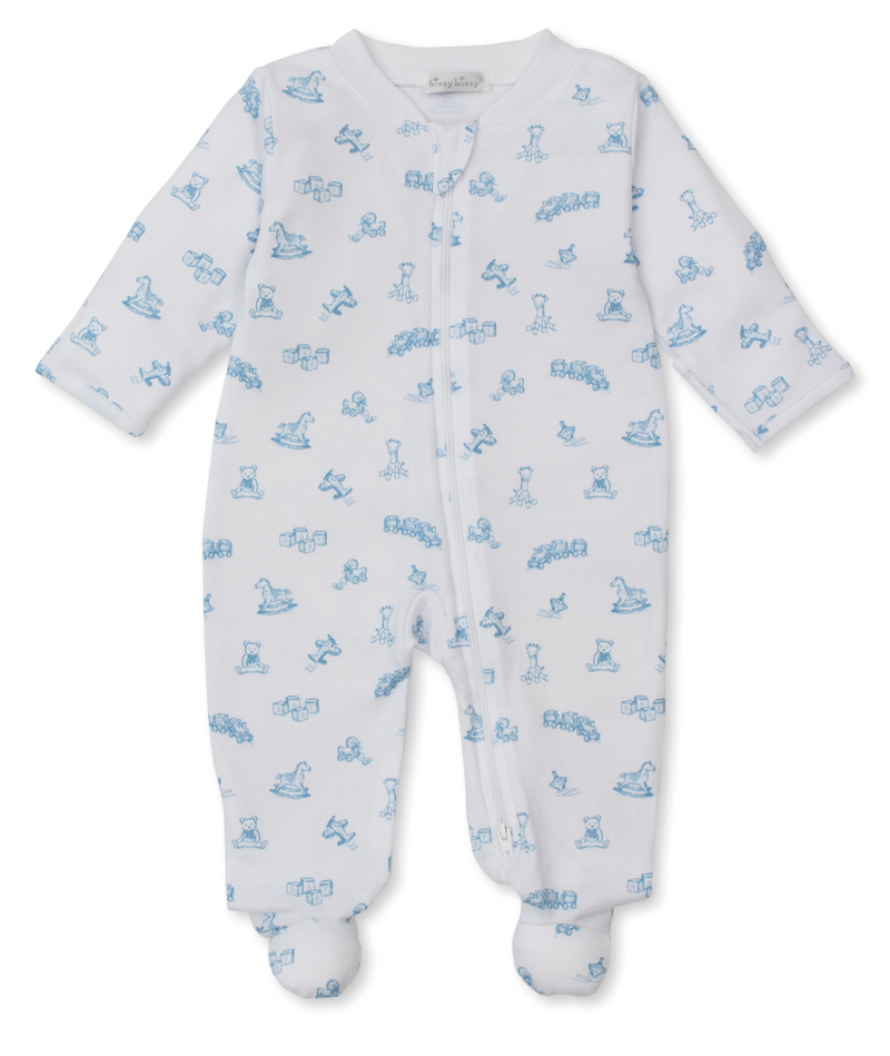 Kissy Kissy Zip Footie in Blue Vintage Toy Treasures
