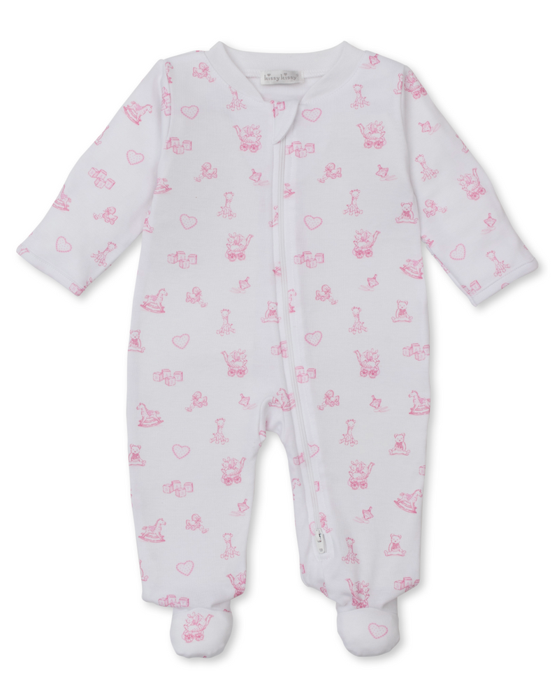 Kissy Kissy Zip Footie in Pink Vintage Toy Treasures