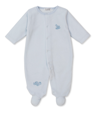 Kissy Kissy Velour Footie in Blue Vintage Toy Treasures