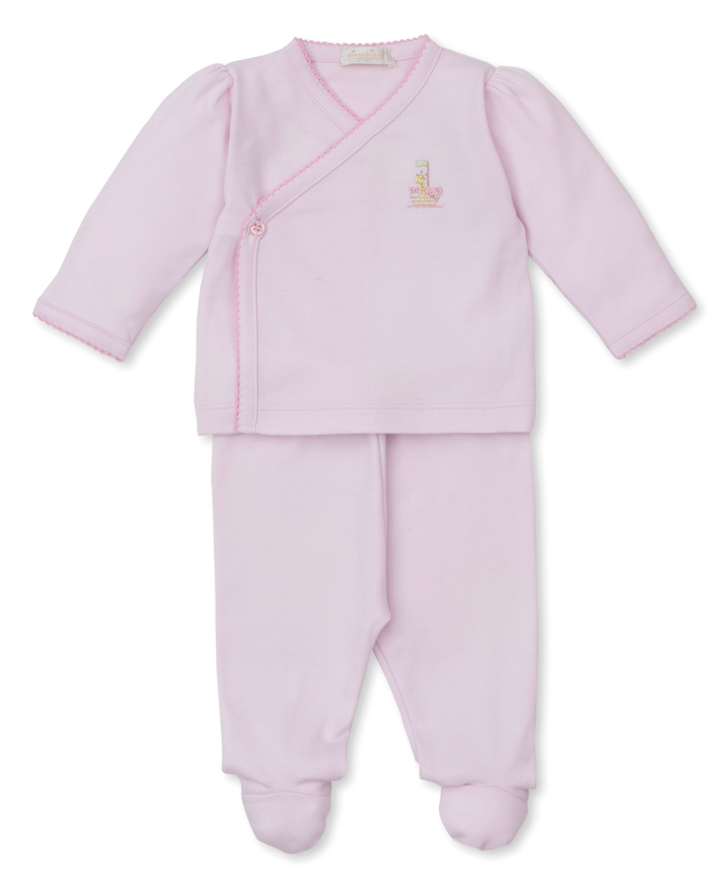 Kissy Kissy Footed Pant Set in Pink Premier Noah's Ark