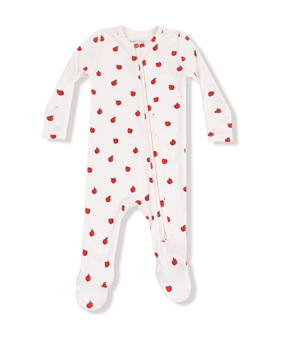 Angel Dear 2 Way Zipper Footie in Tiny Apples