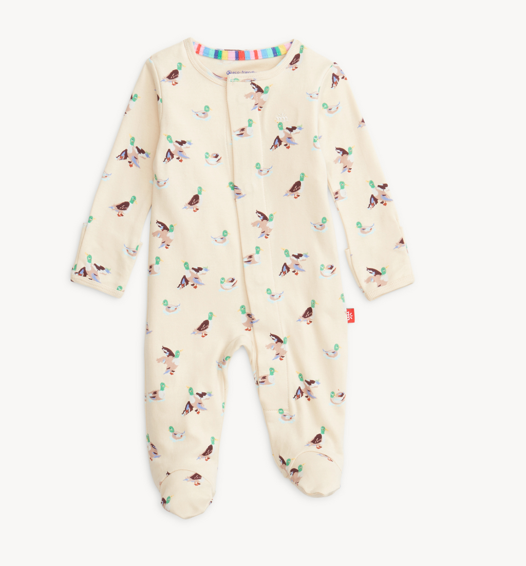 Magnetic Me Organic Cotton Footie in Quack Me Up