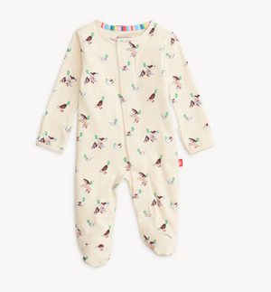 Magnetic Me Organic Cotton Footie in Quack Me Up