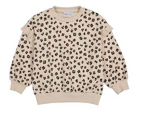 Mayoral Ruffle Sweatshirt in Cheetah