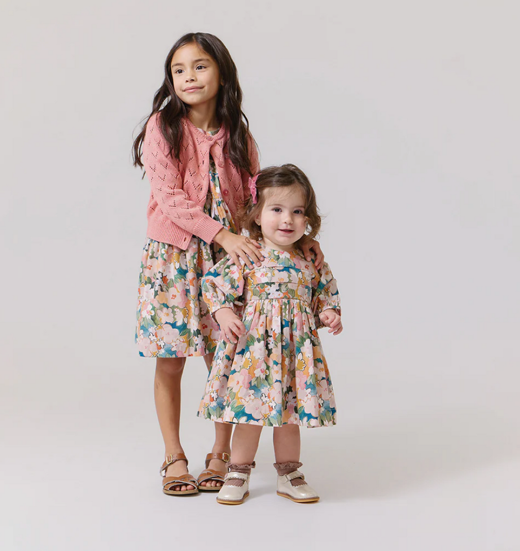 Pink Chicken Baby Evelyn Dress in Watercolor Floral