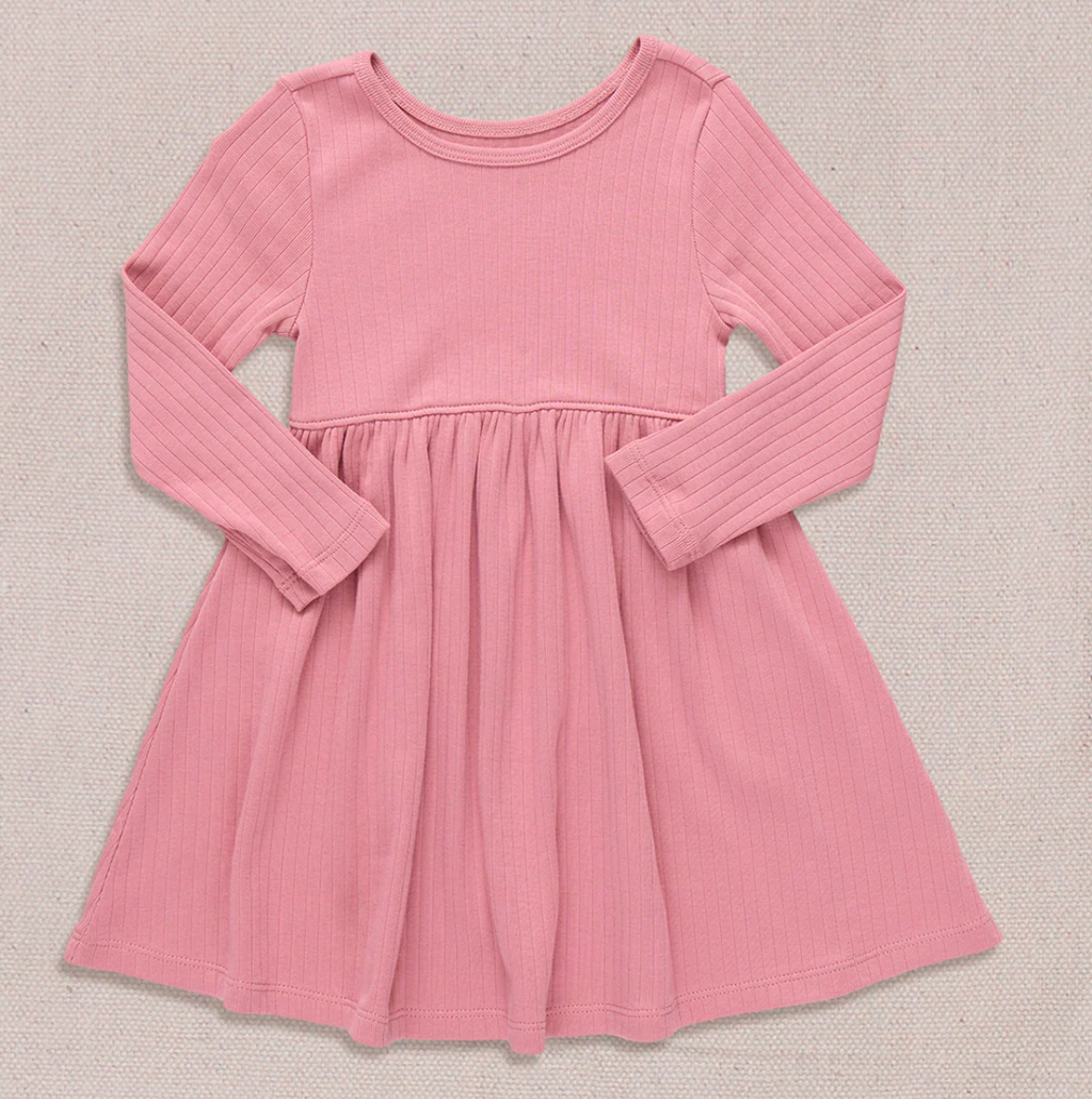 Pink Chicken Sunny Rib Dress in Dark Pink