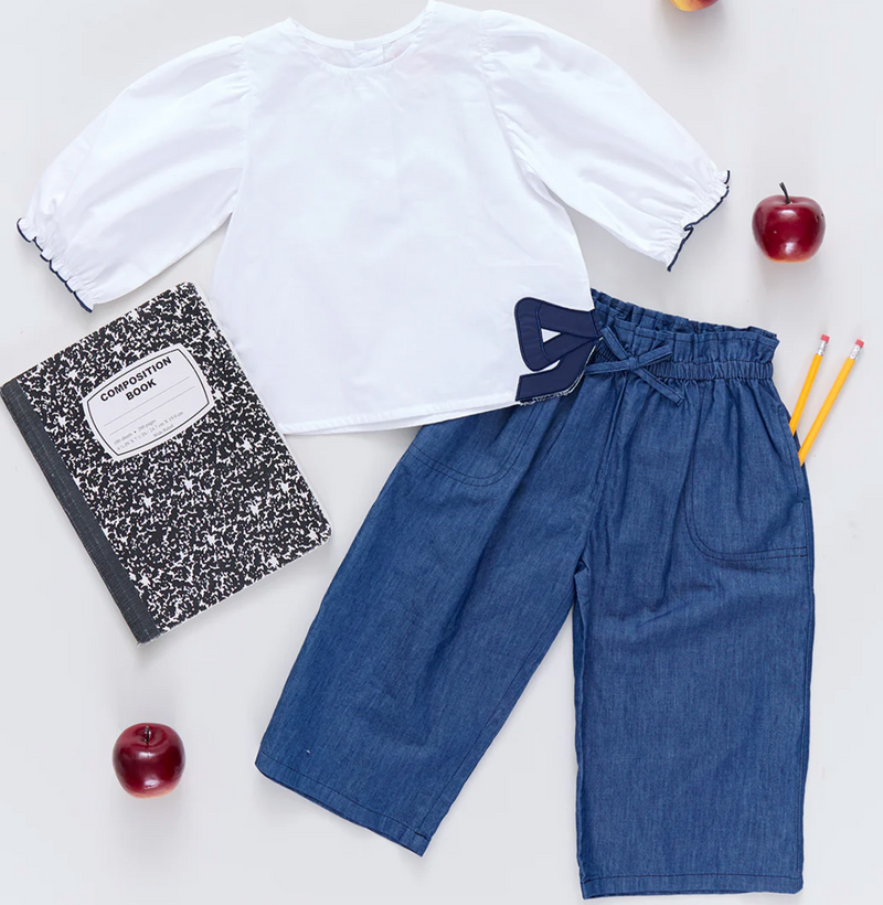 Pink Chicken Theodore Pant in Chambray
