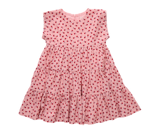 Pink Chicken Peachy Dress in Pink Tiny Roses