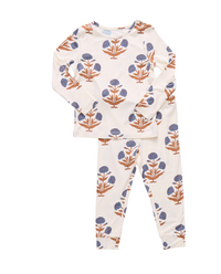 Pink Chicken Pajama Set in Dandelion