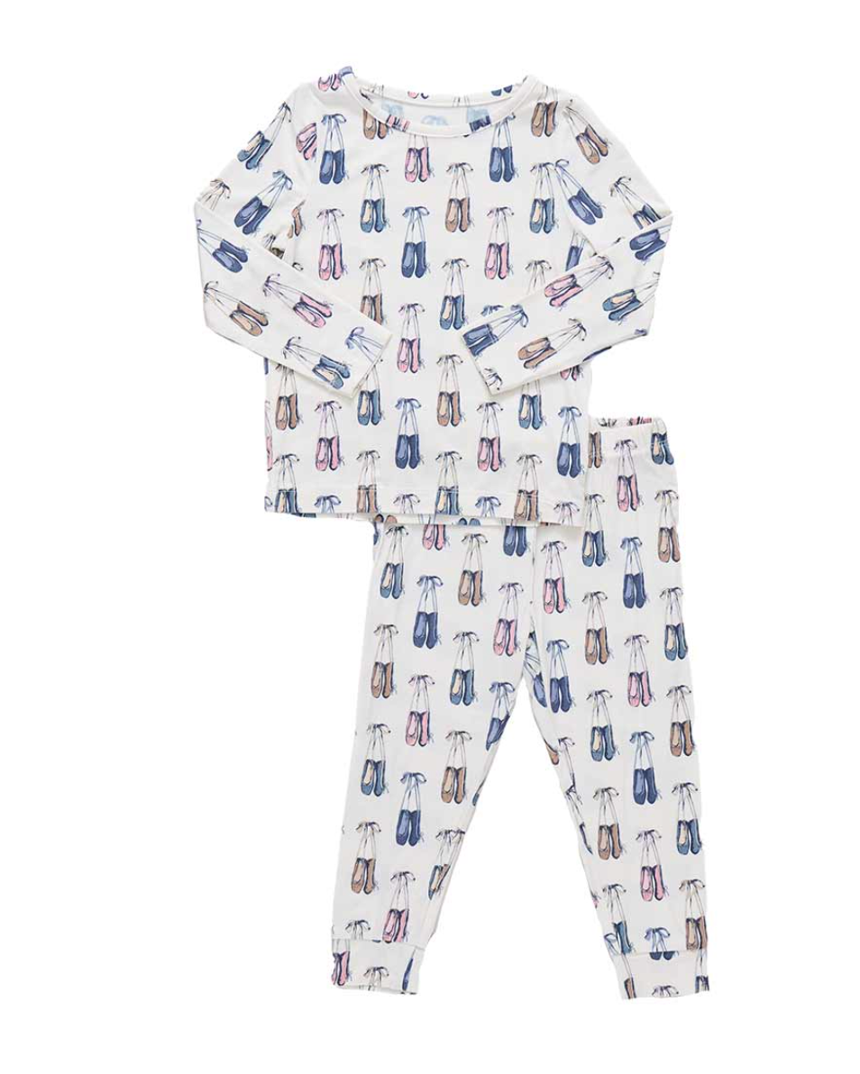 Pink Chicken Pajama Set in Ballet Slippers