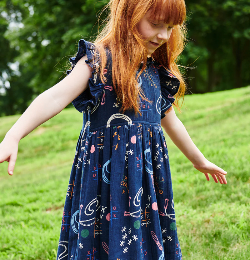 Pink Chicken Jennifer Dress in Tic Tac Toe