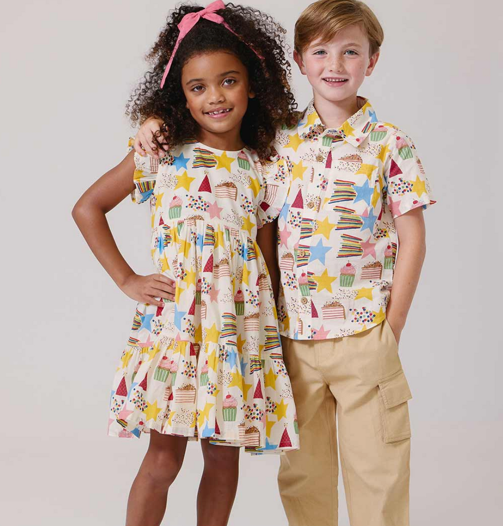 Pink Chicken Jennifer Dress in Birthday Star